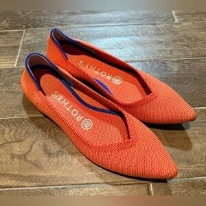 Rothy’s Persimmon The Point Flat w7 women’s 7